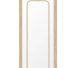 Eiken binnendeur TBG040 met groot glasvlak en centrale rechthoek met afgeronde hoeken