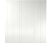 Witte geïsoleerde garagedeur SV1000 met verticale groeven en rechte bovendorpel van Top Deuren